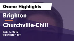Brighton  vs Churchville-Chili  Game Highlights - Feb. 5, 2019