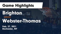 Brighton  vs Webster-Thomas  Game Highlights - Feb. 27, 2021