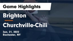 Brighton  vs Churchville-Chili  Game Highlights - Jan. 21, 2022