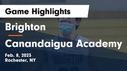 Brighton  vs Canandaigua Academy  Game Highlights - Feb. 8, 2023
