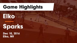 Elko  vs Sparks  Game Highlights - Dec 10, 2016