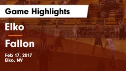 Elko  vs Fallon Game Highlights - Feb 17, 2017