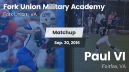 Matchup: Fork Union Military  vs. Paul VI  2016
