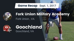 Recap: Fork Union Military Academy vs. Goochland  2017