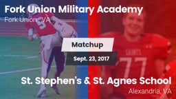 Matchup: Fork Union Military  vs. St. Stephen's & St. Agnes School 2017