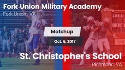 Matchup: Fork Union Military  vs. St. Christopher's School 2017