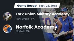 Recap: Fork Union Military Academy vs. Norfolk Academy 2018