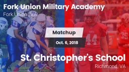 Matchup: Fork Union Military  vs. St. Christopher's School 2018