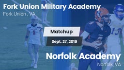 Matchup: Fork Union Military  vs. Norfolk Academy 2019