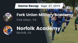 Recap: Fork Union Military Academy vs. Norfolk Academy 2019
