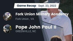 Recap: Fork Union Military Academy vs. Pope John Paul II 2022