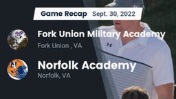 Recap: Fork Union Military Academy vs. Norfolk Academy 2022