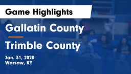 Gallatin County  vs Trimble County  Game Highlights - Jan. 31, 2020