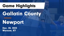 Gallatin County  vs Newport  Game Highlights - Dec. 28, 2023