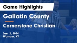 Gallatin County  vs Cornerstone Christian Game Highlights - Jan. 2, 2024