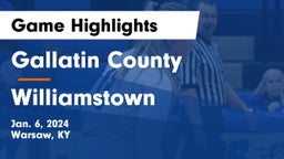 Gallatin County  vs Williamstown  Game Highlights - Jan. 6, 2024