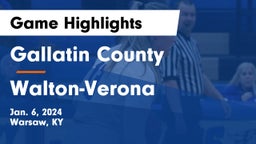 Gallatin County  vs Walton-Verona  Game Highlights - Jan. 6, 2024