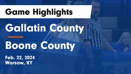 Gallatin County  vs Boone County  Game Highlights - Feb. 22, 2024