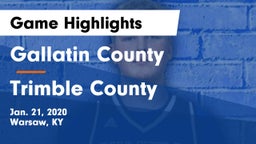 Gallatin County  vs Trimble County  Game Highlights - Jan. 21, 2020
