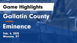 Gallatin County  vs Eminence  Game Highlights - Feb. 6, 2020