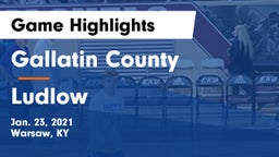 Gallatin County  vs Ludlow  Game Highlights - Jan. 23, 2021