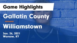 Gallatin County  vs Williamstown  Game Highlights - Jan. 26, 2021