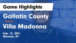 Gallatin County  vs Villa Madonna  Game Highlights - Feb. 13, 2021