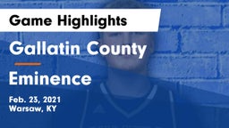Gallatin County  vs Eminence  Game Highlights - Feb. 23, 2021