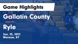 Gallatin County  vs Ryle  Game Highlights - Jan. 25, 2022