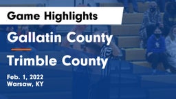 Gallatin County  vs Trimble County  Game Highlights - Feb. 1, 2022