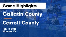 Gallatin County  vs Carroll County  Game Highlights - Feb. 2, 2023