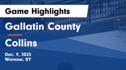 Gallatin County  vs Collins  Game Highlights - Dec. 9, 2023