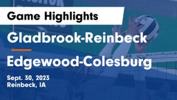 Gladbrook-Reinbeck  vs Edgewood-Colesburg  Game Highlights - Sept. 30, 2023