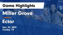 Miller Grove  vs Ector   Game Highlights - Jan. 24, 2023