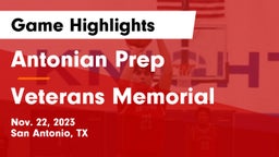 Antonian Prep  vs Veterans Memorial Game Highlights - Nov. 22, 2023