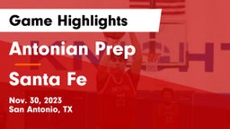 Antonian Prep  vs Santa Fe  Game Highlights - Nov. 30, 2023
