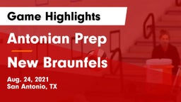 Antonian Prep  vs New Braunfels  Game Highlights - Aug. 24, 2021