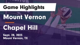 Mount Vernon  vs Chapel Hill  Game Highlights - Sept. 28, 2023