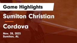 Sumiton Christian  vs Cordova  Game Highlights - Nov. 28, 2023