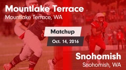 Matchup: Mountlake Terrace vs. Snohomish  2016