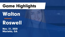Walton  vs Roswell  Game Highlights - Nov. 21, 2020