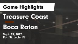 Treasure Coast  vs Boca Raton  Game Highlights - Sept. 23, 2022