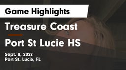 Treasure Coast  vs Port St Lucie HS Game Highlights - Sept. 8, 2022