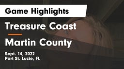 Treasure Coast  vs Martin County  Game Highlights - Sept. 14, 2022