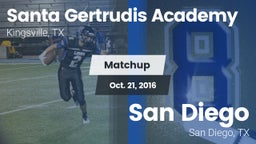 Matchup: Santa Gertrudis vs. San Diego  2016