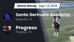 Recap: Santa Gertrudis Academy vs. Progreso  2018