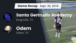 Recap: Santa Gertrudis Academy vs. Odem  2018
