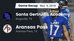 Recap: Santa Gertrudis Academy vs. Aransas Pass  2018