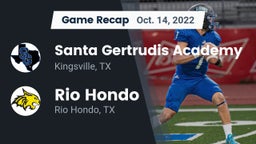 Recap: Santa Gertrudis Academy vs. Rio Hondo  2022