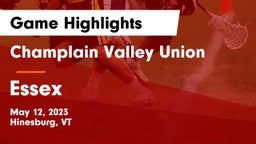 Champlain Valley Union  vs Essex  Game Highlights - May 12, 2023